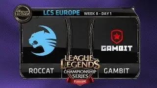 ROCCAT vs Gambit Gaming - LCS EU (W8D1). ESL.TV Polska