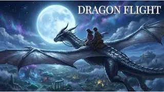 Flying on a Dragon 🐉 Moonlight Fantasy Ambience (Enchanted Music, 1 Hour)