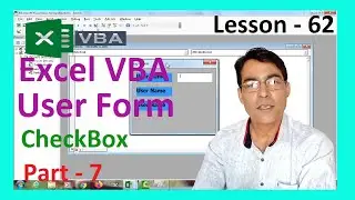 Excel VBA User form part - 7 | CheckBox in excel VBA | Excel VBA lesson 62 | Excel VBA for Beginners