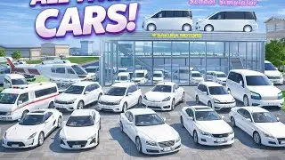 ALL WHITE COLORS CAR COLLECTION AT CAR SHOP 🚔🚘😱☑️ || SAKURASCHOOLSIMULATOR || 🚔🌈✅☑️