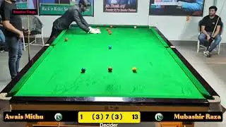 INCREDIBLE DECIDER | Awais Mithu Vs Mubashir Raza | SNOOKER Takra | Best of 7 | 7th Frame