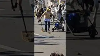 The Loneliest job. #horse #animal  #parade  #poop