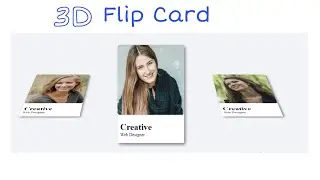 3D Flip Card Hover Effects Using only HTML & CSS