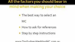 Sydney Wedding MC - How To Find Sydney's Best Wedding MC
