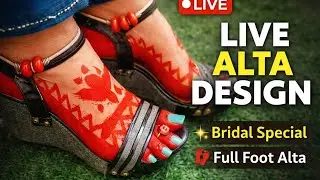Live Alta Lagana | Beautiful Bengali Alta Design Live Alta Lagana mahavar ,