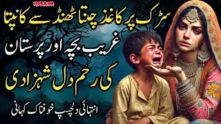 Sarak Per Kaghaz Chunta Thand Say Kampta Ghreeb Bacha Aur Paristan Ki Rehmdil Sehzadi