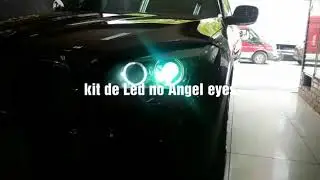 BMW x1 kit de Led nos Angel eyes e x&ecirc;non no farol de milha