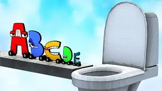 Big & Small Alphabet Lore vs Giant Toilet | Teardown