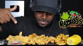 ASMR EATING FRIED SEAFOOD PLATTER. MUKBANG (NO TALKING) TCASMR