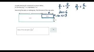 Using a scale drawing to find actual area