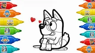 Step by Step Bluey Drawing | Drawing For Kids and Toddlers