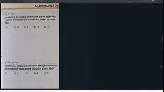 Mevzu Parabol ise Gerisi Diskriminanttır.. 😀
