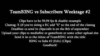 TeamB3NG vs Subscribers #2 + Editor Challenge (Commentary)