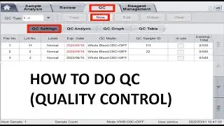 HOW TO DO QC------QUALITY CONTROL