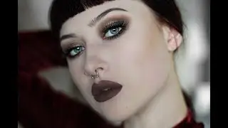 коричневые смоки//макияж в стиле гранж