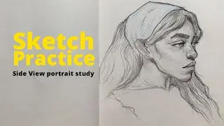 How to draw a side view portrait using the Loomis method | speed drawing