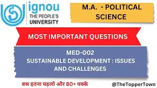 Inter & Intra Generational Equity & Justice || Gender disparity in Sustainable Development ||MED-002