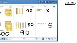 3 Digit Addition with Place Value Blocks