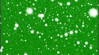 Clean Snowfall Overlay On Green Screen Background With Realistic Winter Motion Video
