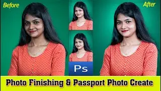 Complete Photo finishing with passport photo create in photoshop  Hindi  Photoshop tutorial