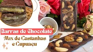 BARRAS DE CHOCOLATE 🍫 MIX DE CASTANHAS E CUPUAÇU / Temperagem e Montagem/ PÁSCOA 2024 💖🐰