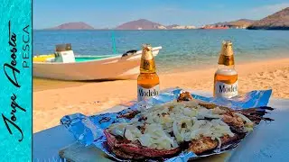 PESCA Y COCINA en la PLAYA -  PARGO ZARANDEADO estilo SINALOA