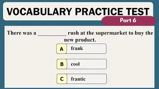 Vocabulary Challenge &ndash; How Strong Is Your Word Bank? | (Intermediate Level) #challenge 6