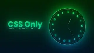 CSS Gradient Circle Text Animation || using HTML & CSS & JavaScript Project 87
