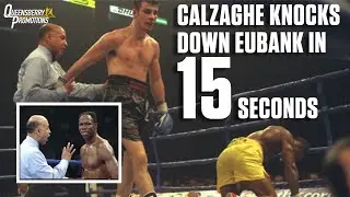 Joe CALZAGHE takes just FIFTEEN SECONDS to knock down Chris EUBANK in first round of 1997 clash