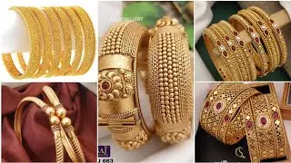 Outclass and very aesthetic design collection of Dubai gold kangans and bangles.