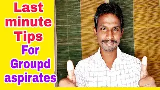 LAST MINUTE TIPS For Groupd aspirates