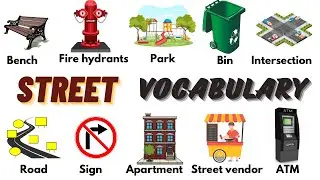 Street vocabulary in English || Explore Streets & Roads Vocabulary🚦
