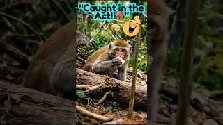 Epic Fail? 🙈 Секретная миссия обезьяны по поиску еды! #monkey #short