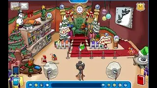 Club Penguin Rewritten (12/21/17) - Christmas Party - Book Room, This One Convo at the Coffee Shop