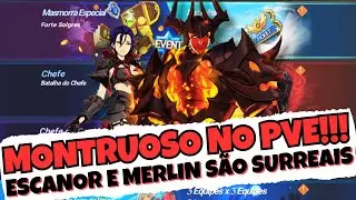 MONSTRUOSO NO PVE!!! ESCANOR E MERLIM REALMENTE SÃO SURREAIS | The Seven Deadly Sins Grand Cross