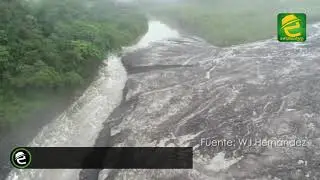 Impresionante represamiento del r&iacute;o Upano en Morona Santiago