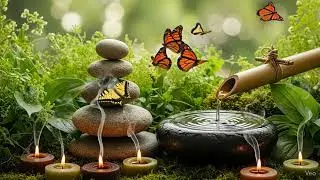 Relaxing Music Bamboo Sleep + Water Sounds 🌿 Insomnia Relief, Calm Anxiety and Sleep Instantly