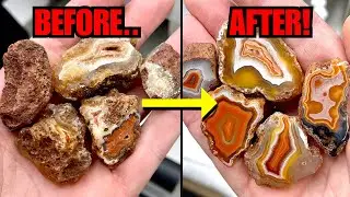 Измельчаем шелуху, чтобы обнажить агатовые полосы!
