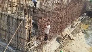 Reinforcement details for Underground water tank, retaining wall,use corner haunch bar