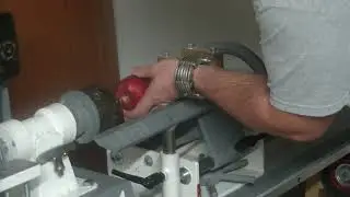 Wood lathe vs apple /czech mad man/