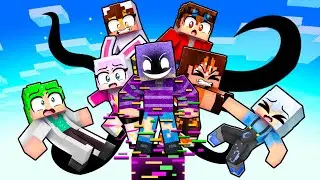 7 друзей на ОДНОМ ГЛИТЧ-БЛОКЕ в Minecraft!