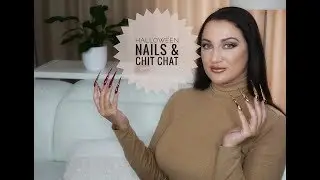 NOT MY HALLOWEEN NAILS EXTRA AF STILETTO NAILS AND NAIL TALK [almost ASMR]