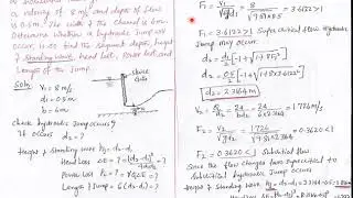 Applied Hydraulics - Module III | Hydraulic Jump | Problem Solving 2 | Dr. Palakshappa K