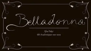 Balladonna - Efua Takyi | IAO1 2D | RITCS Animation BA1 2022