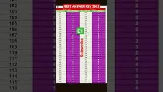 Neet answer key 2023 | E1 #neet #answerkey #2023 #biology