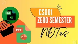 CS001 Zero Semester Final term Complete Notes with past papers solved 🔥 💯
