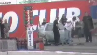 Alex Barrett in the Blown $entless alcohol funny car