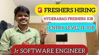 Freshers Hiring 2025 | Jr Software Engineer Jobs Hyderabad | Entry Level IT | Actor Vamsi Official