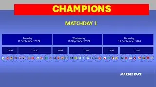 CHAMPIONS MATCHDAY 1 24/25  Marble Race