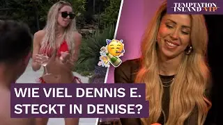 Denise steht zwischen Mimi und Lorik...| Temptation Island VIP | RTL+